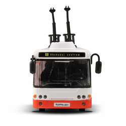 Trolejbus který hlásí zastávky česky 28 cm
