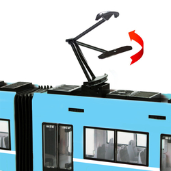 Moderní tramvaj DPO Ostrava modrá 47 cm