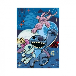 Puzzle XL Stitch svítící ve tmě neon 33x47cm 100 dílků v krabici 20x29,5x6cm