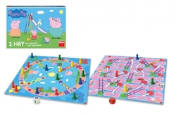 Pojď si hrát/Žebříky a skluzavky 2 společenské hry Prasátko Peppa/Peppa Pig v krabici 33x23x3cm