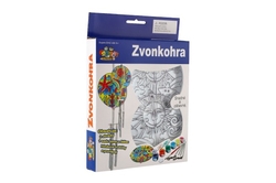 Zvonkohra s barvami 2 druhy v krabici 18x26x3cm