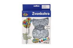 Zvonkohra s barvami 2 druhy v krabici 18x26x3cm