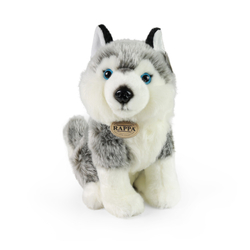 Plyšový pes husky sedící  30 cm ECO-FRIENDLY