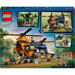 Helikoptéra na průzkum džungle v základním táboře