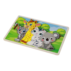 Dřevěné puzzle zvířátka 8 dílků