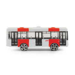 Kovový autobus PID Praha červený 8 cm