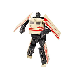 Kovový robot rozložitelný lokomotiva béžová