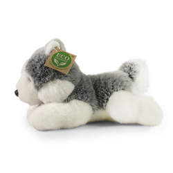 Plyšový pes husky ležící 20 cm ECO-FRIENDLY