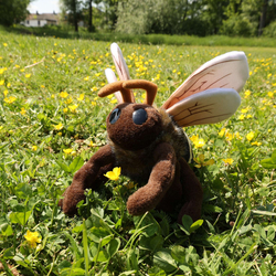 Plyšová včela 18 cm ECO-FRIENDLY