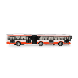 Kovový kloubový autobus červený 18 cm