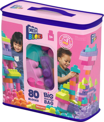 MEGA BLOKS VELKÝ PYTEL KOSTEK - RŮŽOVÝ (80)