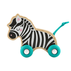 FP DŘEVĚNÁ POSTRKOVACÍ LEV A ZEBRA