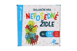 Neposedné židle 40 ks balanční společenská hra v krabici 23x21x6cm