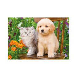PEJSEK A KOČIČKA NA ZAHRADĚ 2x48 Puzzle