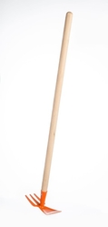 Motyka/Motyčka oboustranná oranžová s násadou kov/dřevo 80cm nářadí