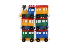 Stavebnice LORI 8 vlak + 5 vagónků plast v sáčku 20x26x5cm