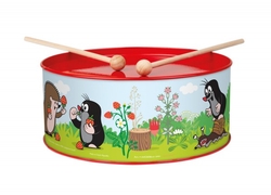 Bubínek Krtek plech 20cm s paličkami bez popruhu v krabici 21x10x21cm