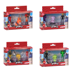 Miraculous: Beruška a Černý kocour- razítka 3 ks figurka Ast.