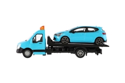 Auto/kamion Bburago odtahovka + auto 1:43 kov/plast 21cm  6 barev v krabičce 22x9x6,5cm
