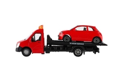 Auto/kamion Bburago odtahovka + auto 1:43 kov/plast 21cm  6 barev v krabičce 22x9x6,5cm