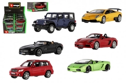 Auto Bburago Street Fire kov/plast 1:32 mix druhů v krabici 17x7,5x8cm 18ks v boxu