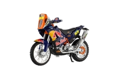 Motorka Bburago KTM 450 Rally (Dakar Rally)  kov/plast 12cm v krabičce 17x11x7cm
