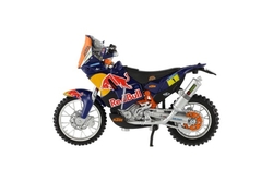 Motorka Bburago KTM 450 Rally (Dakar Rally)  kov/plast 12cm v krabičce 17x11x7cm