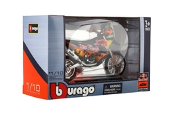 Motorka Bburago Red Bull KTM Rally Dakar 2019 kov/plast 12cm na volný chod v krabičce 17x11cm