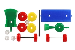 Lokomotiva/Vlak šroubovací skládací tahací plast 20cm 24m+