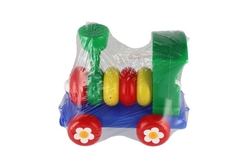 Lokomotiva/Vlak šroubovací skládací tahací plast 20cm 24m+
