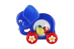 Slon s míčky tahací plast 20x18x9,5cm v sáčku 12m+