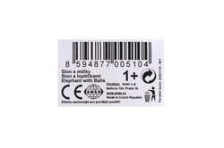 Slon s míčky tahací plast 20x18x9,5cm v sáčku 12m+