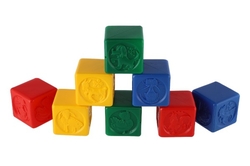 Kostky kubus PH plast 8ks v krabičce 12x12x12cm