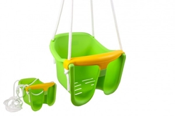 Houpačka Baby zelená plast 33x24x28cm nosnost 25kg v síťce 12m+