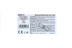 Bowling kuželky plast 21cm 10ks v síťce