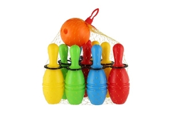Bowling kuželky plast 21cm 10ks v síťce