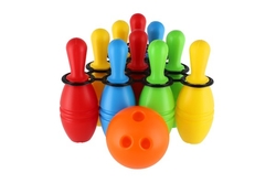 Bowling kuželky plast 21cm 10ks v síťce