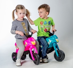 Odrážedlo Enduro Yupee tyrkysové velké plast výška sedadla 31cm nosnost do 25kg 12m+