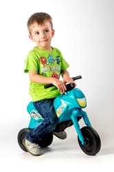 Odrážedlo Enduro Yupee tyrkysové velké plast výška sedadla 31cm nosnost do 25kg 12m+