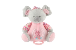 Medvěd koala chrastítko plyš 19cm závěs na post./koč. nat. hrací strojek růžový na kartě v sáčku 0+