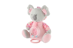 Medvěd koala chrastítko plyš 19cm závěs na post./koč. nat. hrací strojek růžový na kartě v sáčku 0+