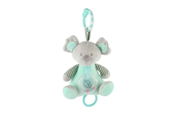 Medvěd koala chrastítko plyš 19cm závěs na post./koč. nat. hrací strojek zelený na kartě v sáčku 0+