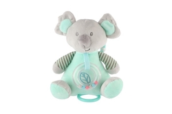 Medvěd koala chrastítko plyš 19cm závěs na post./koč. nat. hrací strojek zelený na kartě v sáčku 0+