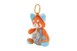 Liška plyš 22cm závěs na postýlku/kočárek natahovací hrací strojek na kartě v sáčku 0+