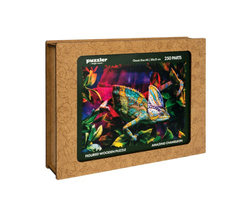 DŘEVĚNÉ BAREVNÉ PUZZLE - Úžasný chameleon
