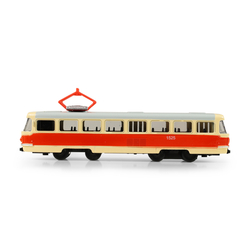Kovová česká retro tramvaj 16 cm