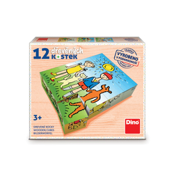 Kubus PEJSEK A KOČIČKA 12 kostek