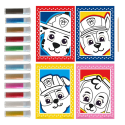 Kreativní set pískové malování Paw Patrol 4 obrazy + 12 písků