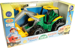 Traktor se lžící a bagrem zeleno žlutý