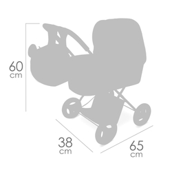 DeCuevas 85079 Skládací kočárek pro panenky s batůžkem KOALA 2024 - 60 cm
